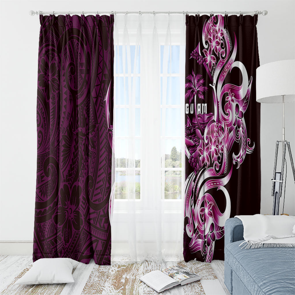 Kulot Di Rosa Guam Chamorro Window Curtain Guahan Seal Tattoo LT14 - Polynesian Pride