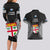 Fiji Rugby Couples Matching Long Sleeve Bodycon Dress and Hawaiian Shirt 2023 Fijian Tapa Pattern World Cup Black LT14 - Polynesian Pride