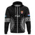 Fiji Rugby Hoodie 2023 Fijian Tapa Pattern World Cup Black LT14 Zip Hoodie Black - Polynesian Pride