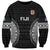 Fiji Rugby Sweatshirt 2023 Fijian Tapa Pattern World Cup Black LT14 Unisex Black - Polynesian Pride