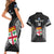 Custom Fiji Rugby Couples Matching Short Sleeve Bodycon Dress and Hawaiian Shirt 2023 Fijian Tapa Pattern World Cup Black LT14 - Polynesian Pride