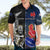 New Zealand And France Rugby Hawaiian Shirt All Black With Les Bleus Together 2023 World Cup LT14 - Polynesian Pride