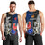 New Zealand And France Rugby Men Tank Top All Black With Les Bleus Together 2023 World Cup LT14 - Polynesian Pride