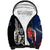 New Zealand And France Rugby Sherpa Hoodie All Black With Les Bleus Together 2023 World Cup LT14 Unisex Black - Polynesian Pride