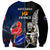 New Zealand And France Rugby Sweatshirt All Black With Les Bleus Together 2023 World Cup LT14 - Polynesian Pride