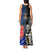 New Zealand And France Rugby Tank Maxi Dress All Black With Les Bleus Together 2023 World Cup LT14 - Polynesian Pride