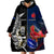 New Zealand And France Rugby Wearable Blanket Hoodie All Black With Les Bleus Together 2023 World Cup LT14 - Polynesian Pride