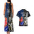 Custom New Zealand And France Rugby Couples Matching Tank Maxi Dress and Hawaiian Shirt All Black With Les Bleus Together 2023 World Cup LT14 - Polynesian Pride