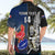 Custom New Zealand And France Rugby Hawaiian Shirt All Black With Les Bleus Together 2023 World Cup LT14 - Polynesian Pride