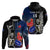 Custom New Zealand And France Rugby Hoodie All Black With Les Bleus Together 2023 World Cup LT14 - Polynesian Pride