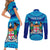 Personalised Fiji Couples Matching Short Sleeve Bodycon Dress and Long Sleeve Button Shirts Unique Fijian Tapa Pattern With Coat Of Arms LT14 - Polynesian Pride