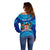 Personalised Fiji Off Shoulder Sweater Unique Fijian Tapa Pattern With Coat Of Arms LT14 - Polynesian Pride