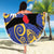 Nauru Angam Day Beach Blanket Naoero Frigate Bird Polynesian Pattern