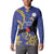 Nauru Angam Day Button Sweatshirt Naoero Frigate Bird Polynesian Pattern