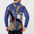 Nauru Angam Day Button Sweatshirt Naoero Frigate Bird Polynesian Pattern