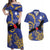 Nauru Angam Day Couples Matching Off Shoulder Maxi Dress and Hawaiian Shirt Naoero Frigate Bird Polynesian Pattern