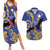 Nauru Angam Day Couples Matching Summer Maxi Dress and Hawaiian Shirt Naoero Frigate Bird Polynesian Pattern