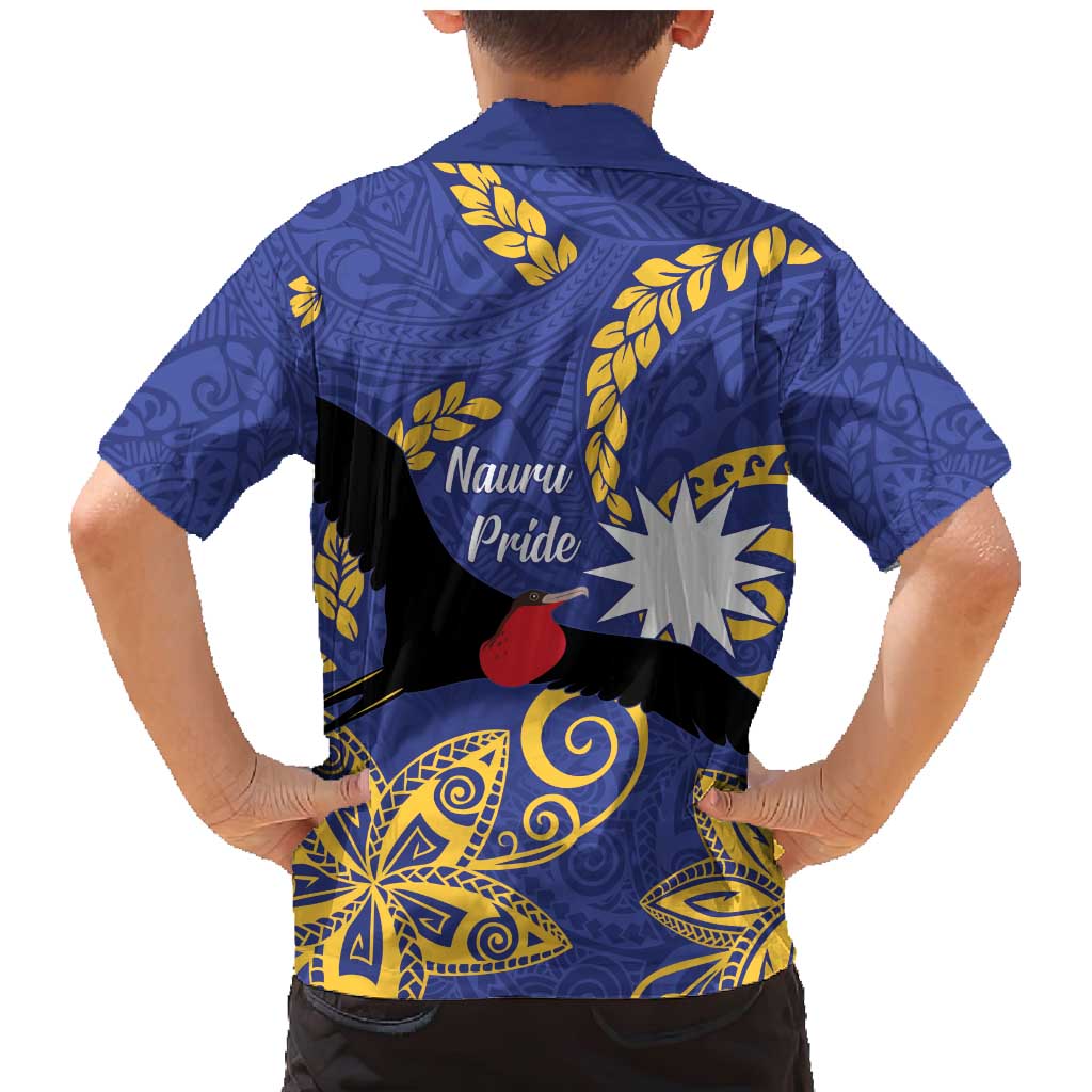 Nauru Angam Day Family Matching Mermaid Dress and Hawaiian Shirt Naoero Frigate Bird Polynesian Pattern