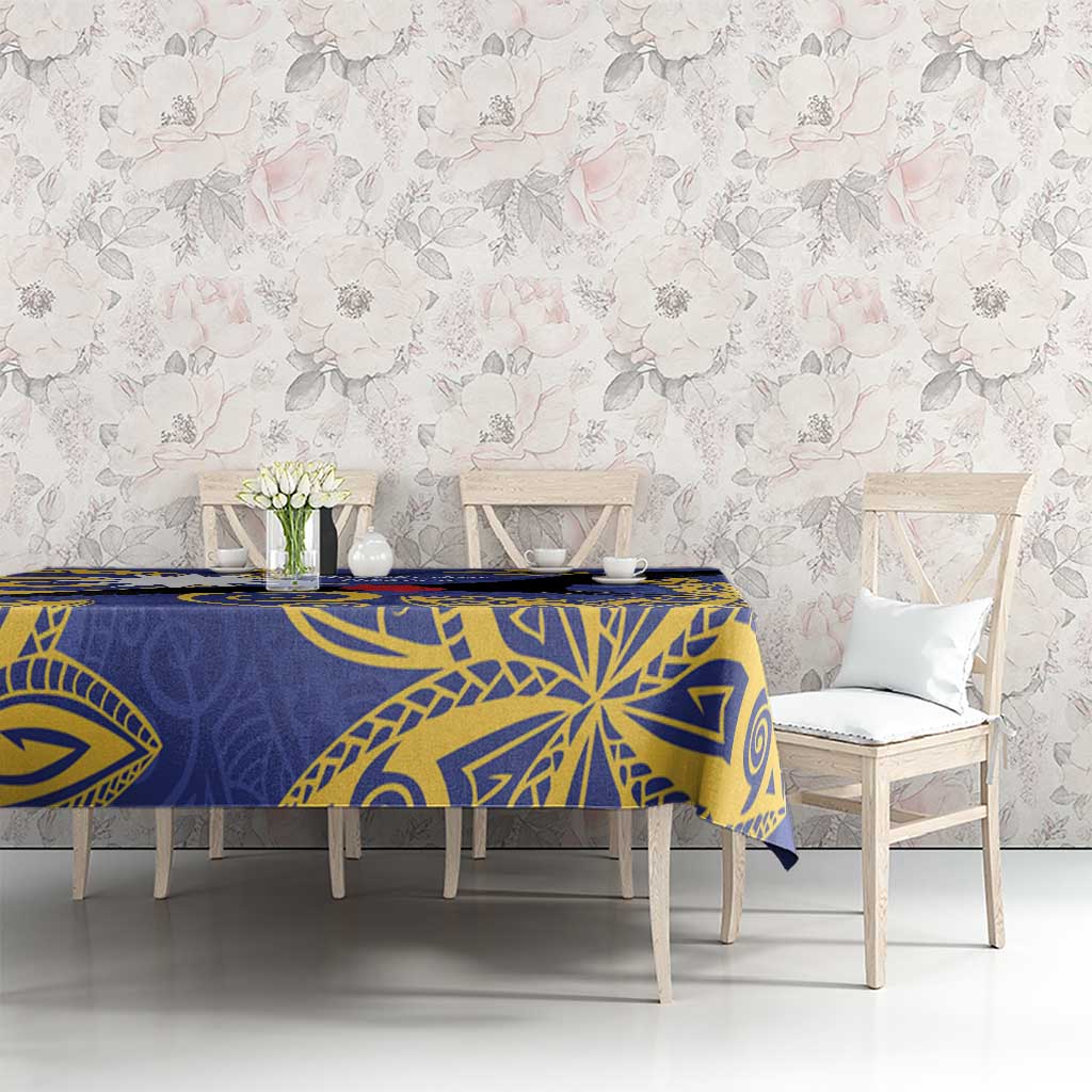 Nauru Angam Day Tablecloth Naoero Frigate Bird Polynesian Pattern