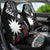 Black Nauru Car Seat Cover Naoero Map With Polynesian Tropical Flowers