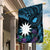 Blue Nauru Garden Flag Naoero Map With Polynesian Tropical Flowers