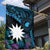 Blue Nauru Garden Flag Naoero Map With Polynesian Tropical Flowers