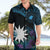 Blue Nauru Hawaiian Shirt Naoero Map With Polynesian Tropical Flowers