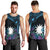 Blue Nauru Men Tank Top Naoero Map With Polynesian Tropical Flowers