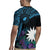 Blue Nauru Rugby Jersey Naoero Map With Polynesian Tropical Flowers