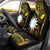 Gold Nauru Car Seat Cover Naoero Map With Polynesian Tropical Flowers