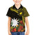 Gold Nauru Hawaiian Shirt Naoero Map With Polynesian Tropical Flowers