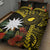 Gold Nauru Quilt Bed Set Naoero Map With Polynesian Tropical Flowers