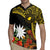 Gold Nauru Rugby Jersey Naoero Map With Polynesian Tropical Flowers