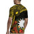 Gold Nauru Rugby Jersey Naoero Map With Polynesian Tropical Flowers