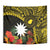 Gold Nauru Tapestry Naoero Map With Polynesian Tropical Flowers