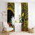 Gold Nauru Window Curtain Naoero Map With Polynesian Tropical Flowers