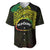 Personalised Nukuoro Atoll Baseball Jersey Polynesian Tattoo Curves Reggae Version