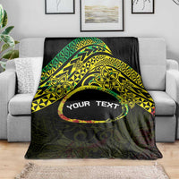 Personalised Nukuoro Atoll Blanket Polynesian Tattoo Curves Reggae Version LT14 - Polynesian Pride