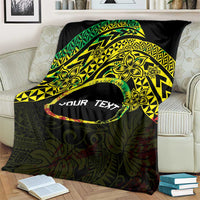 Personalised Nukuoro Atoll Blanket Polynesian Tattoo Curves Reggae Version LT14 - Polynesian Pride