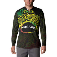 Personalised Nukuoro Atoll Button Sweatshirt Polynesian Tattoo Curves Reggae Version LT14 - Polynesian Pride