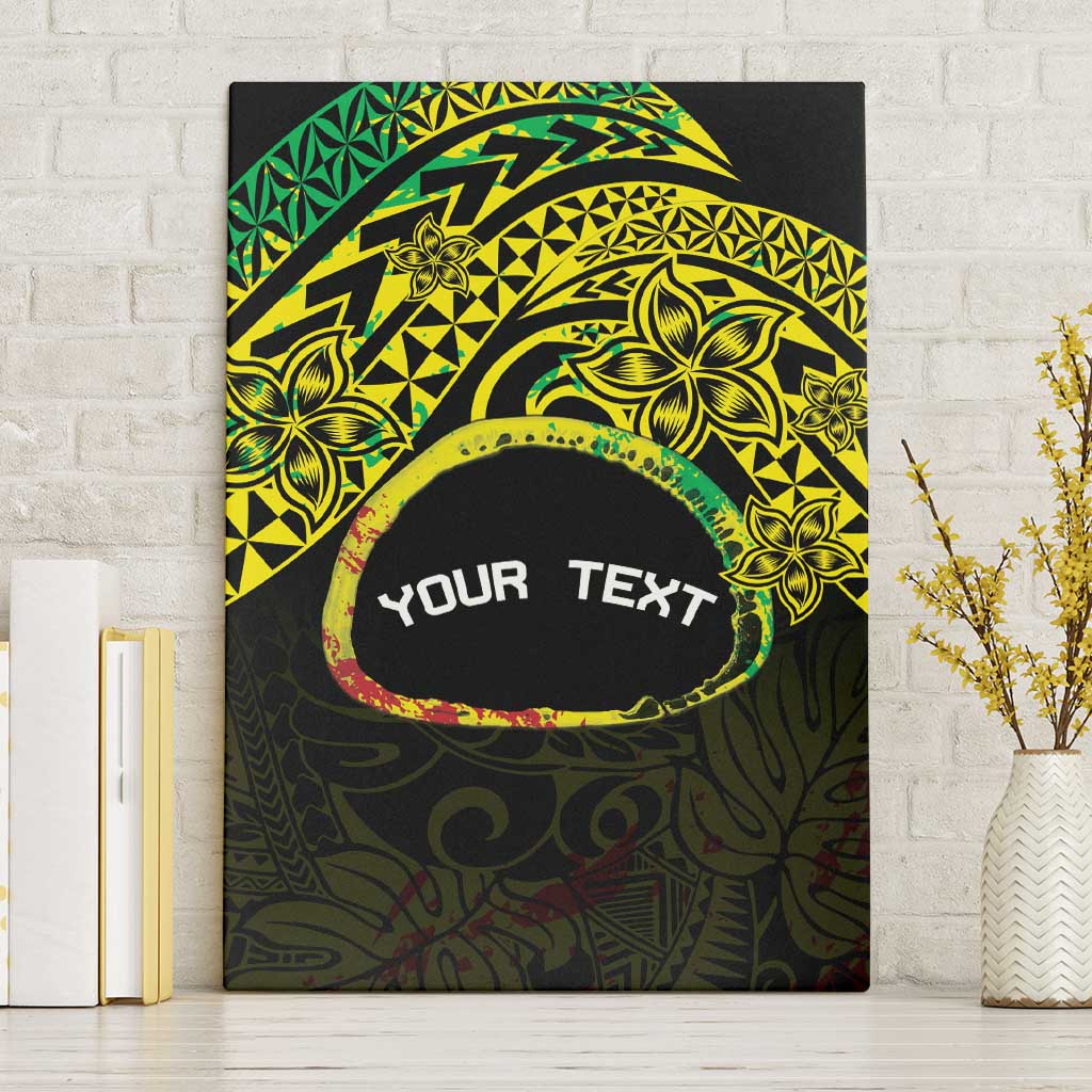 Personalised Nukuoro Atoll Canvas Wall Art Polynesian Tattoo Curves Reggae Version LT14 Without Frame Reggae - Polynesian Pride