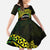 Personalised Nukuoro Atoll Family Matching Short Sleeve Bodycon Dress and Hawaiian Shirt Polynesian Tattoo Curves Reggae Version
