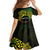 Personalised Nukuoro Atoll Family Matching Short Sleeve Bodycon Dress and Hawaiian Shirt Polynesian Tattoo Curves Reggae Version