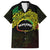 Personalised Nukuoro Atoll Family Matching Short Sleeve Bodycon Dress and Hawaiian Shirt Polynesian Tattoo Curves Reggae Version