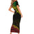 Personalised Nukuoro Atoll Family Matching Short Sleeve Bodycon Dress and Hawaiian Shirt Polynesian Tattoo Curves Reggae Version