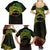 Personalised Nukuoro Atoll Family Matching Summer Maxi Dress and Hawaiian Shirt Polynesian Tattoo Curves Reggae Version