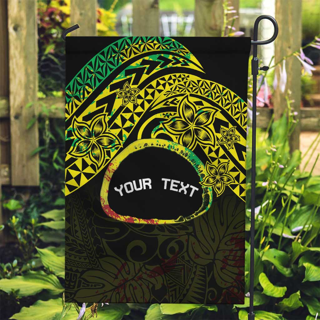 Personalised Nukuoro Atoll Garden Flag Polynesian Tattoo Curves Reggae Version LT14 Garden Flag Reggae - Polynesian Pride