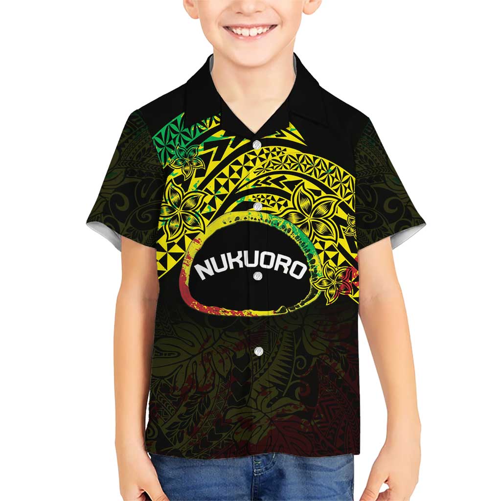 Personalised Nukuoro Atoll Hawaiian Shirt Polynesian Tattoo Curves Reggae Version LT14 - Polynesian Pride