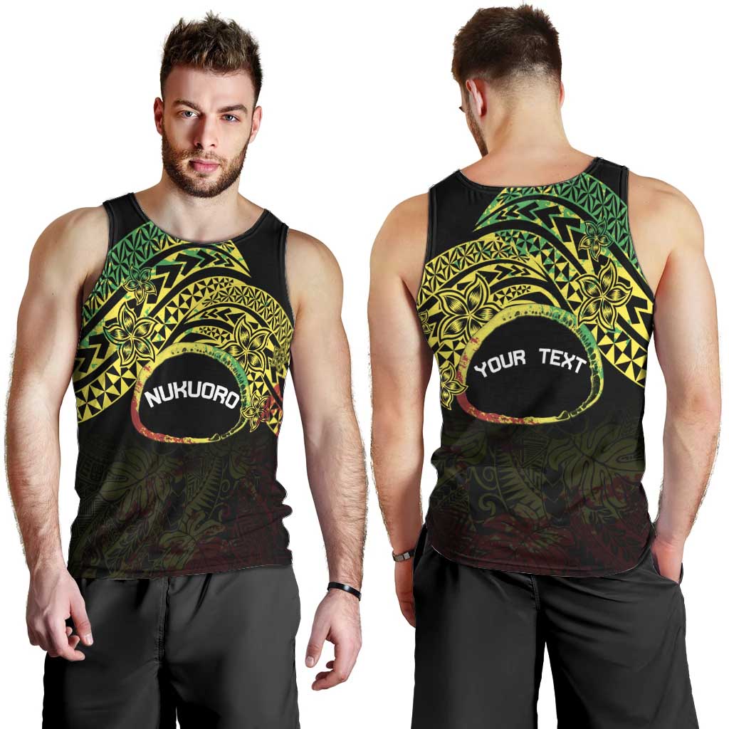 Personalised Nukuoro Atoll Men Tank Top Polynesian Tattoo Curves Reggae Version LT14 - Polynesian Pride