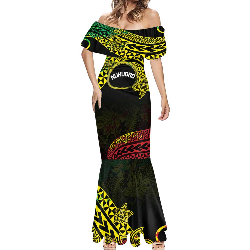 Personalised Nukuoro Atoll Mermaid Dress Polynesian Tattoo Curves Reggae Version
